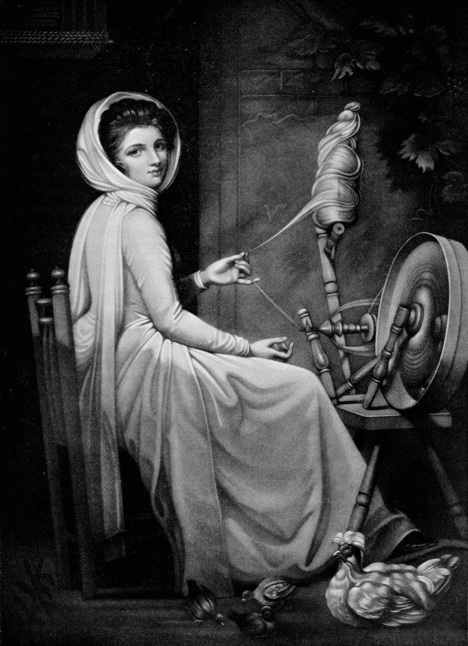 Lady Hamilton jako Spinstress, c1782, 1912 autorstwa George Romney