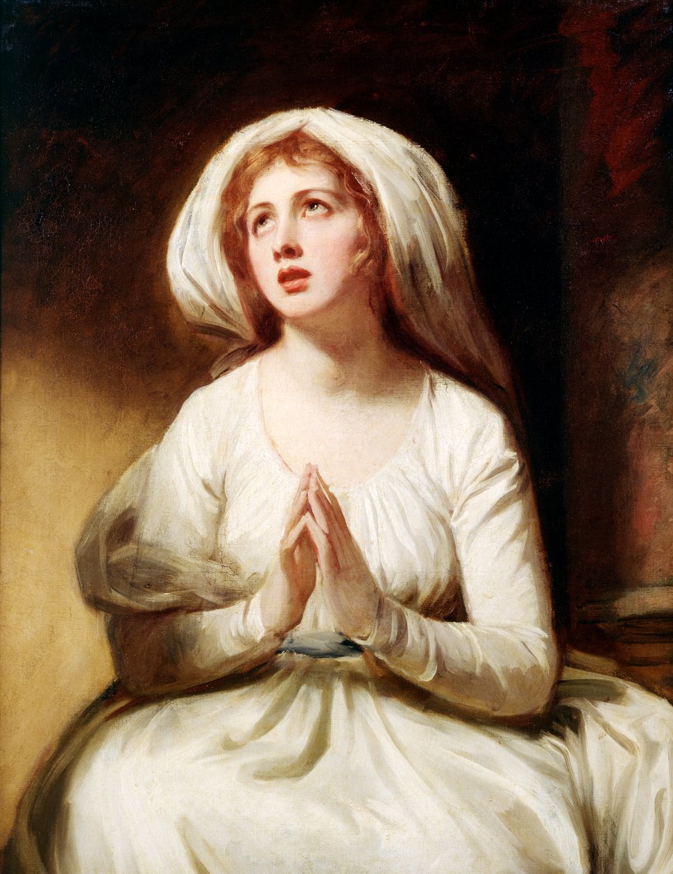 Lady Hamilton podczas modlitwy, ok. 1782-86 (olej na płótnie) autorstwa George Romney