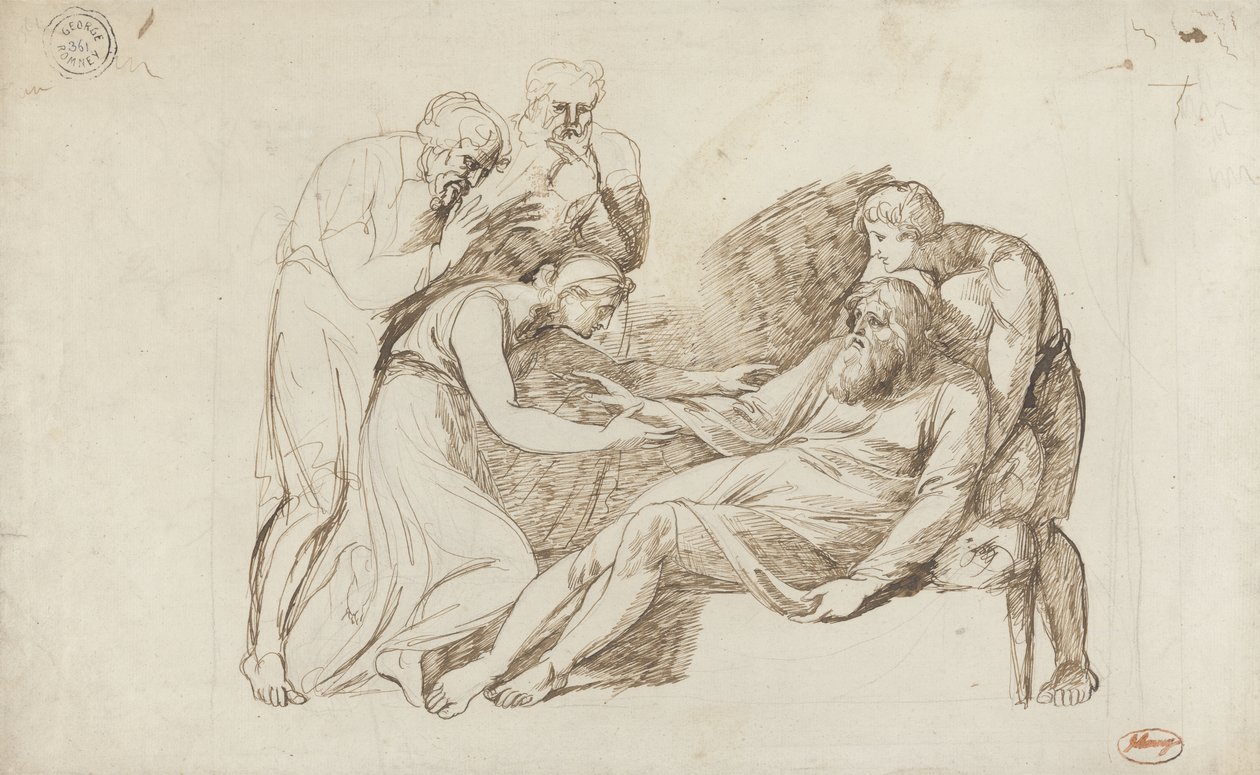 Lear przebudzony przez Cordelię autorstwa George Romney