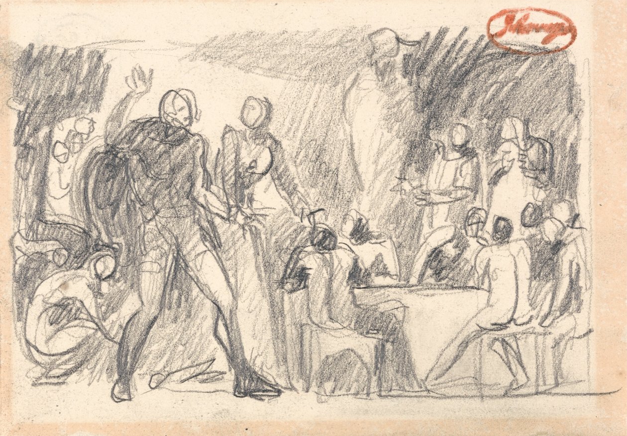 Makbet: Scena bankietu autorstwa George Romney