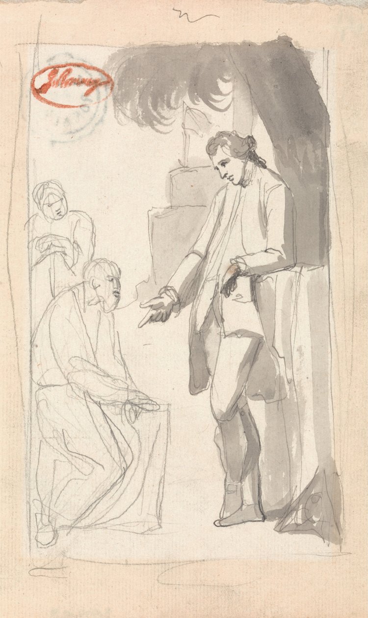 Major Thomas Pearson i bramin autorstwa George Romney