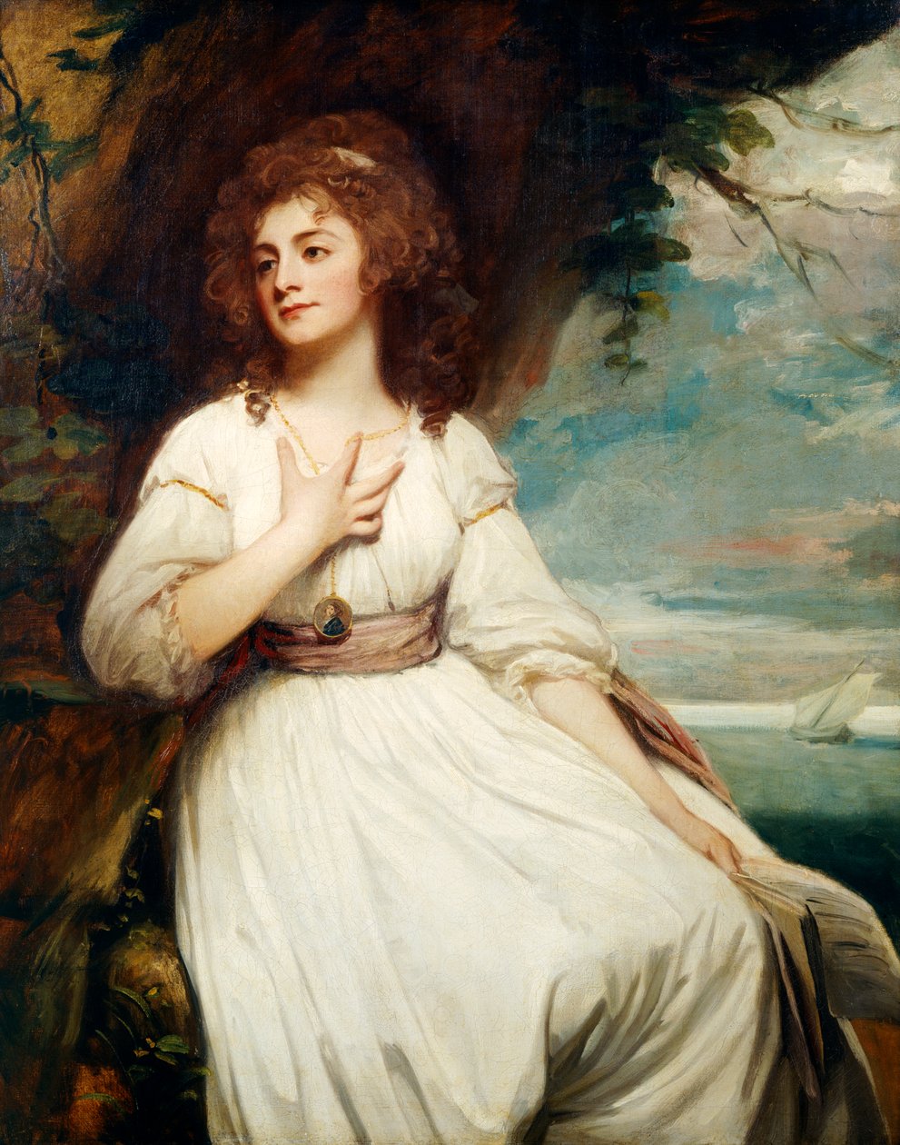 Pani Crouch (Anna Maria Phillips) 1787 (olej na płótnie) autorstwa George Romney