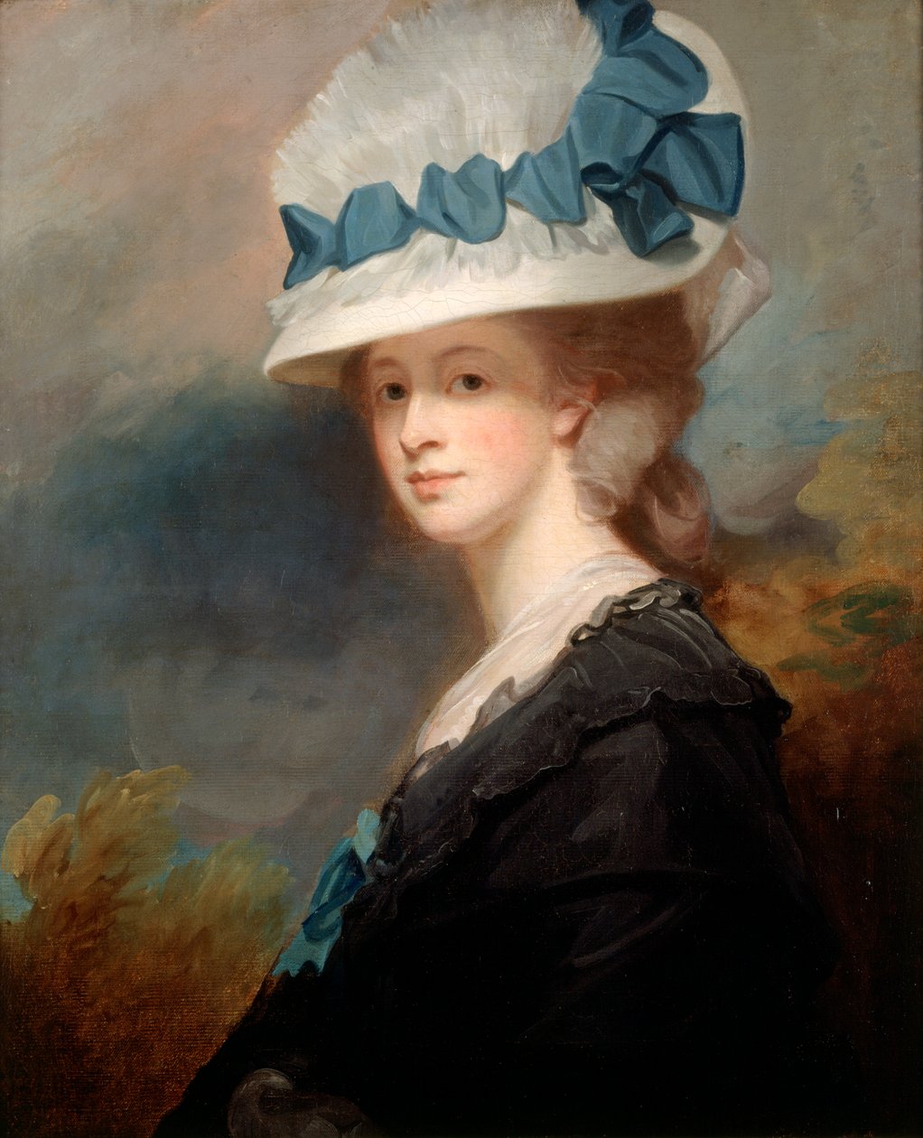 „Pani Musters” (Sophia Catherine Heywood) 1779-80 (olej na płótnie) autorstwa George Romney
