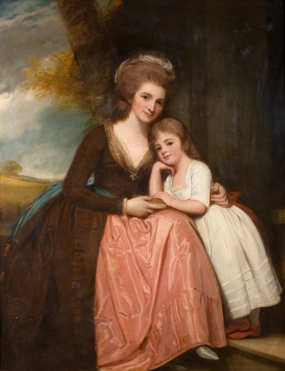 Portret pani Bracebridge i jej córki Marii, 1784. autorstwa George Romney