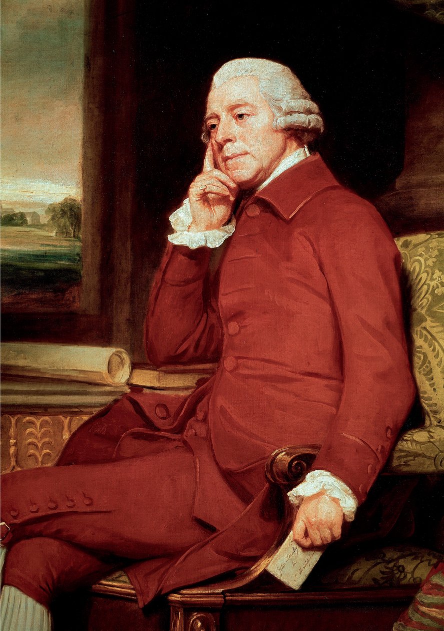 Portret Johna Stanleya (1712-1786) Brytyjski kompozytor Detal. Obraz George Romney (1734-1802) London National Portrait Gallery autorstwa George Romney