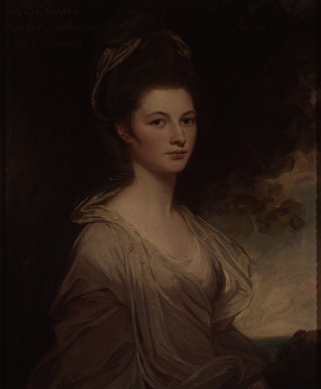 Portret Lady Elizabeth Cavendish (olej na płótnie) autorstwa George Romney