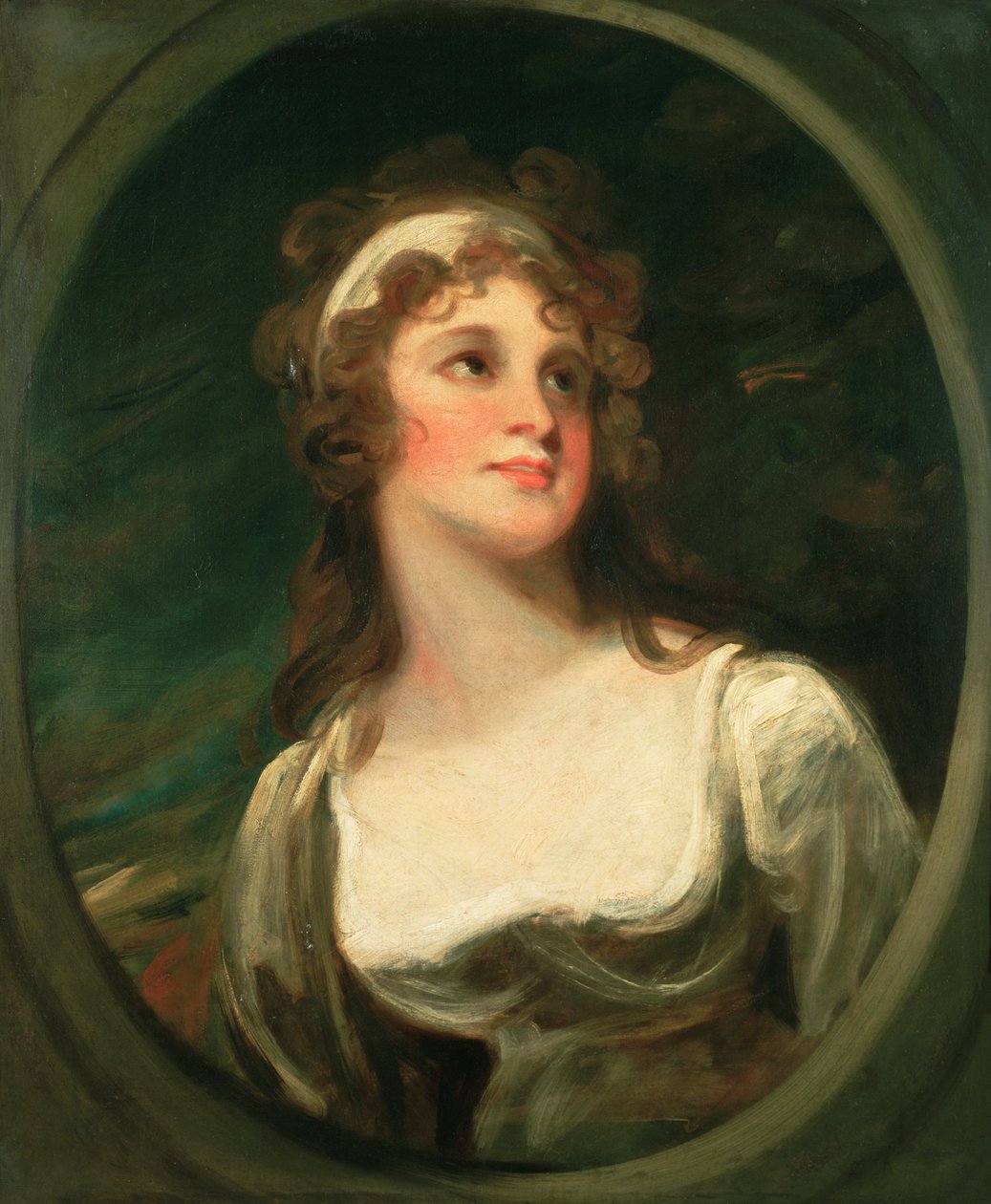 Portret pani Ann Pitt, c1788 autorstwa George Romney