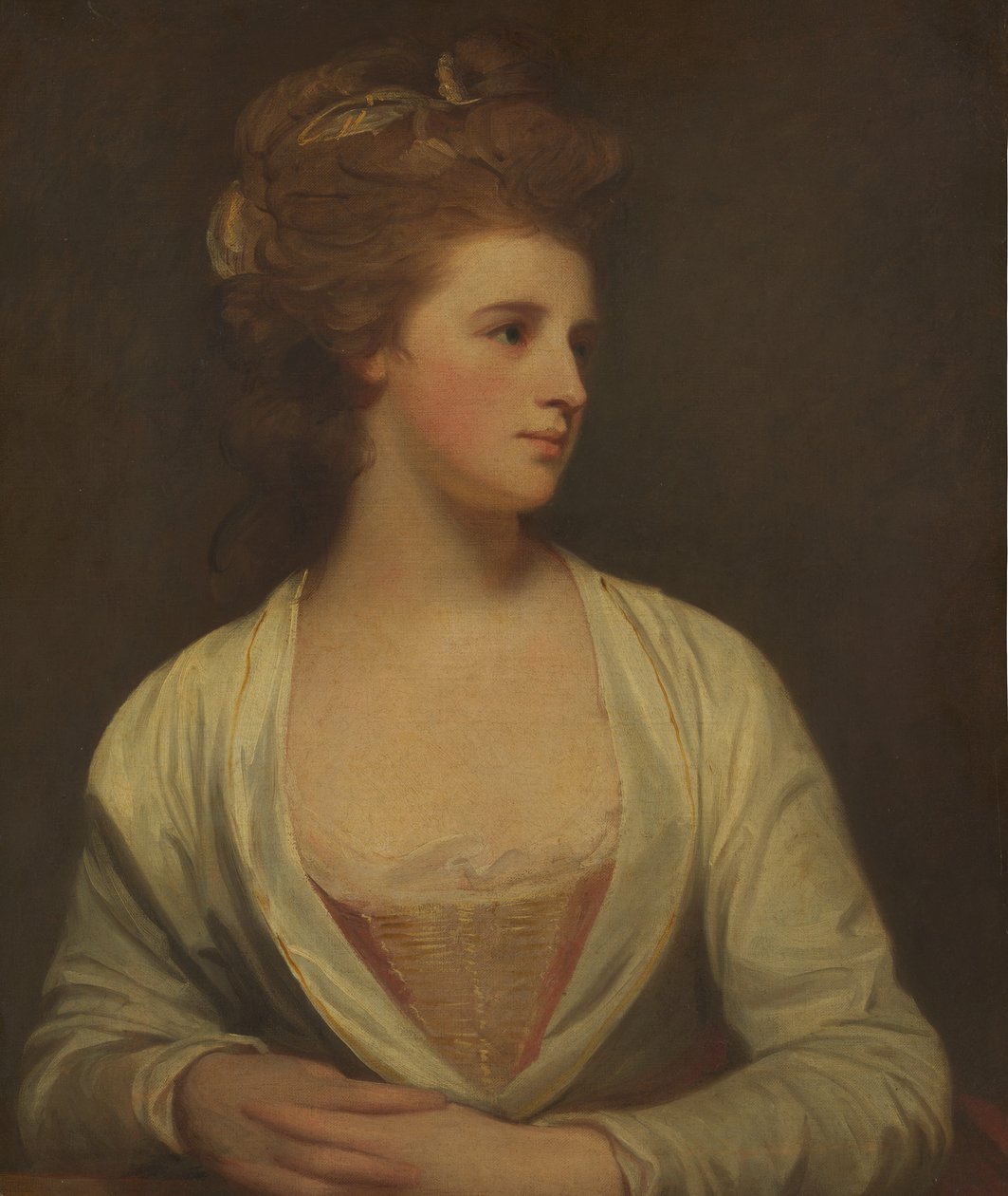 Portret kobiety, o której mówi się, że jest Emily Bertie Pott zmarła 1782, 1781. autorstwa George Romney
