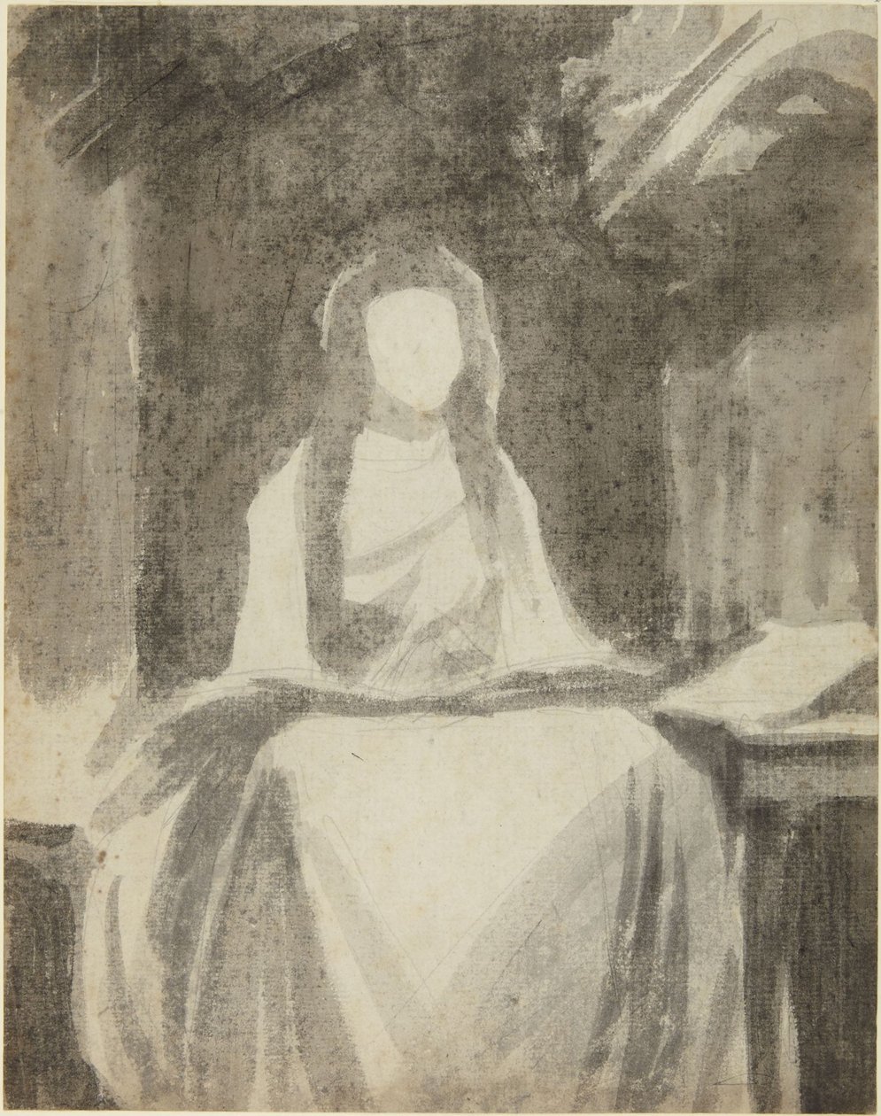 Studium portretowe Lady Hamilton jako św. Cecylii autorstwa George Romney