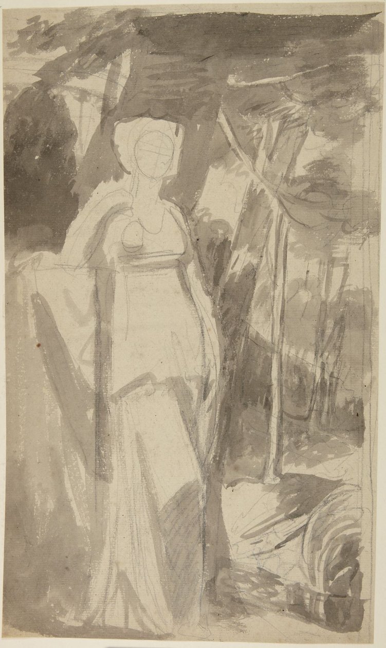 Studium portretowe panny Francis Woodley autorstwa George Romney