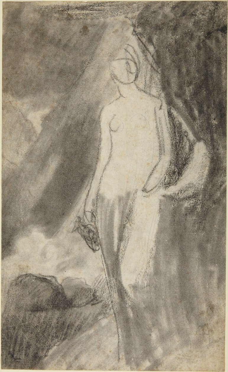 Studium portretowe przedstawiające stojącą kobietę autorstwa George Romney