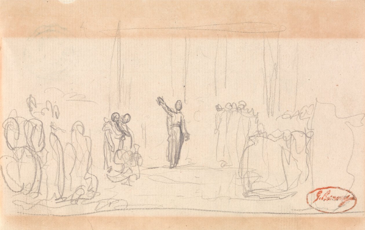 Być może tłum przed prorokinią autorstwa George Romney