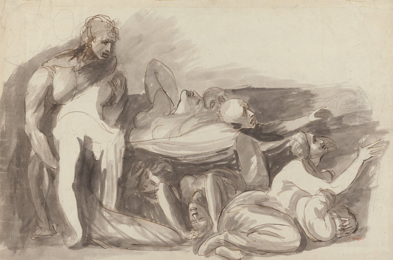 Scena w więzieniu autorstwa George Romney