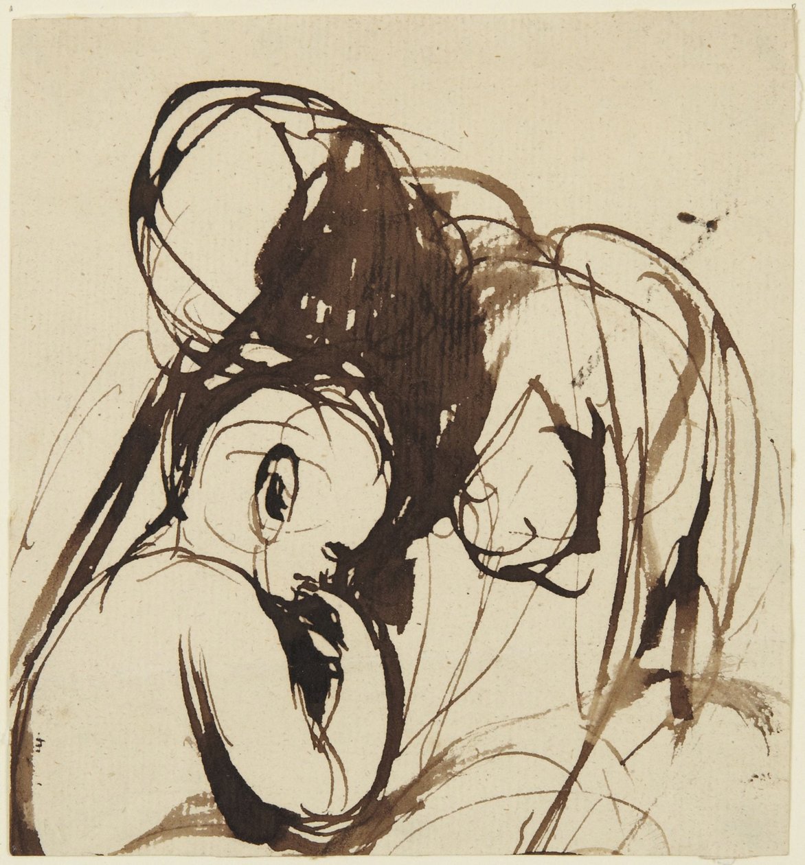 Siedząca kobieta z dzieckiem autorstwa George Romney