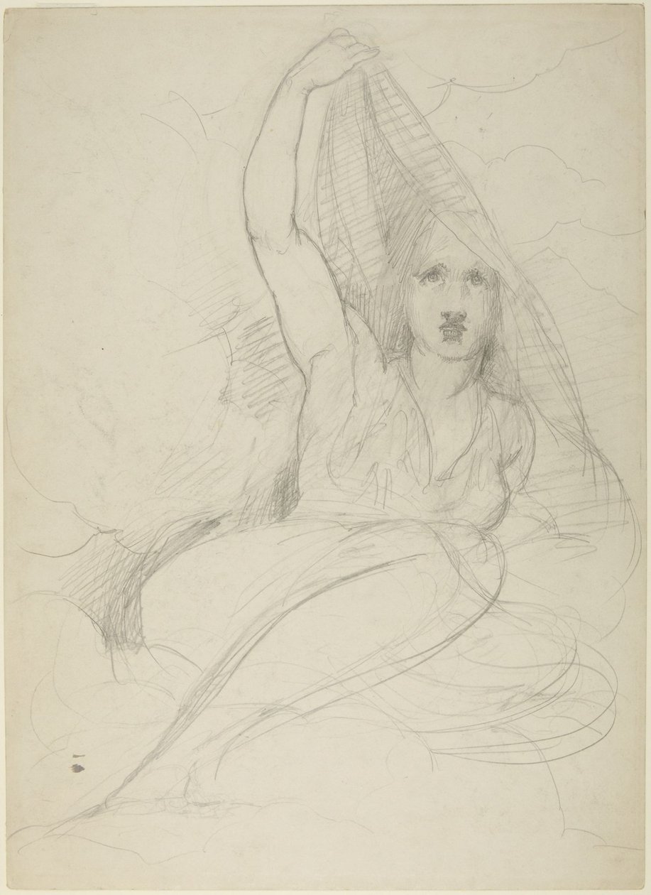 Siedząca kobieta odsłaniająca się autorstwa George Romney