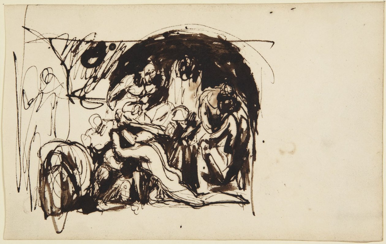 Szkic dotyczący wizyt Howarda w więzieniach autorstwa George Romney