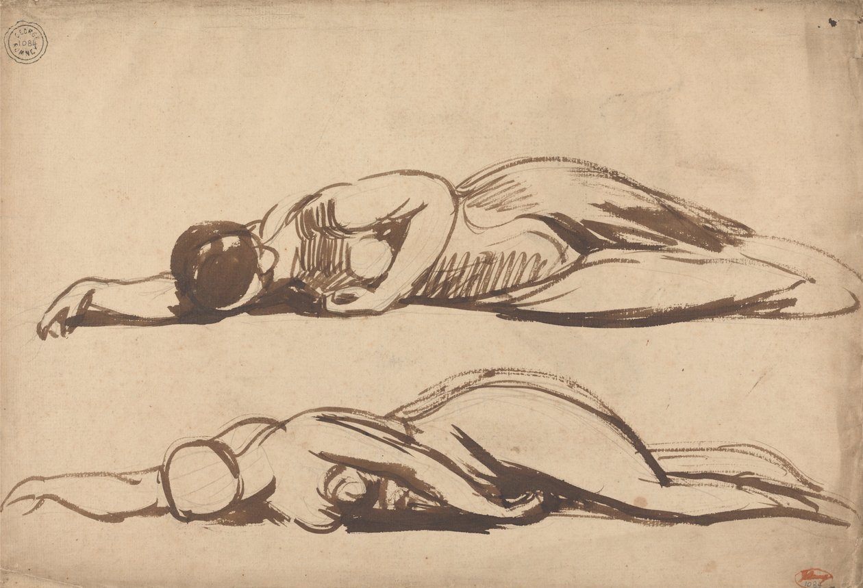 Szkice prostującej się kobiety autorstwa George Romney