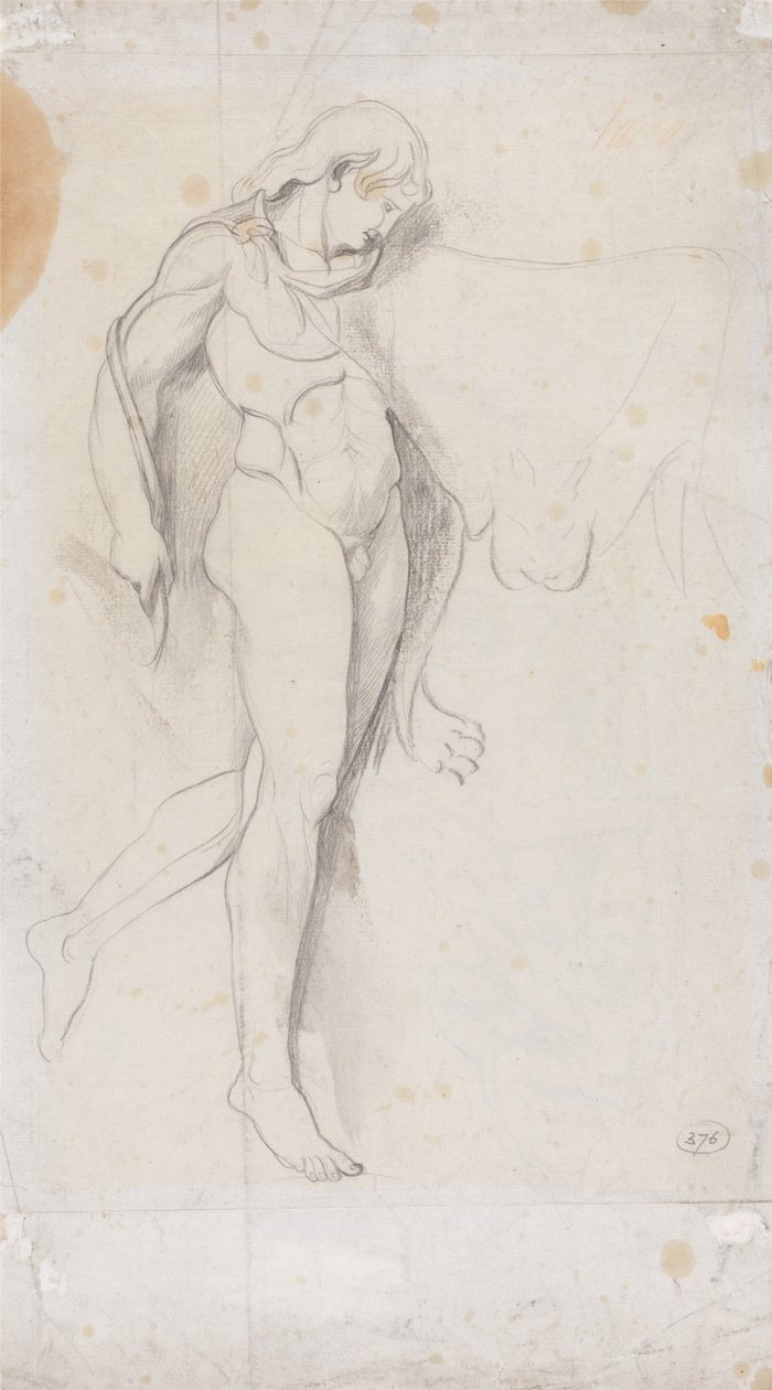 Stojący akt męski autorstwa George Romney