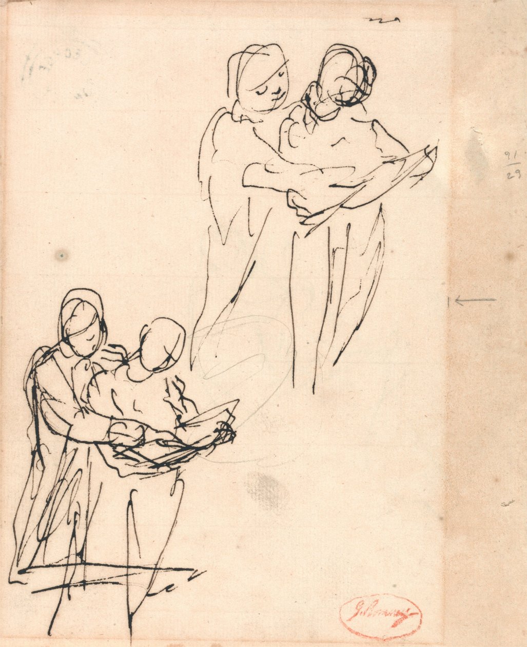 Badania dotyczące dzieci przeglądających książkę autorstwa George Romney