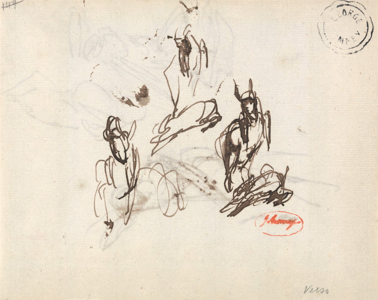 Studium dziewczyny z figlarną kozą autorstwa George Romney