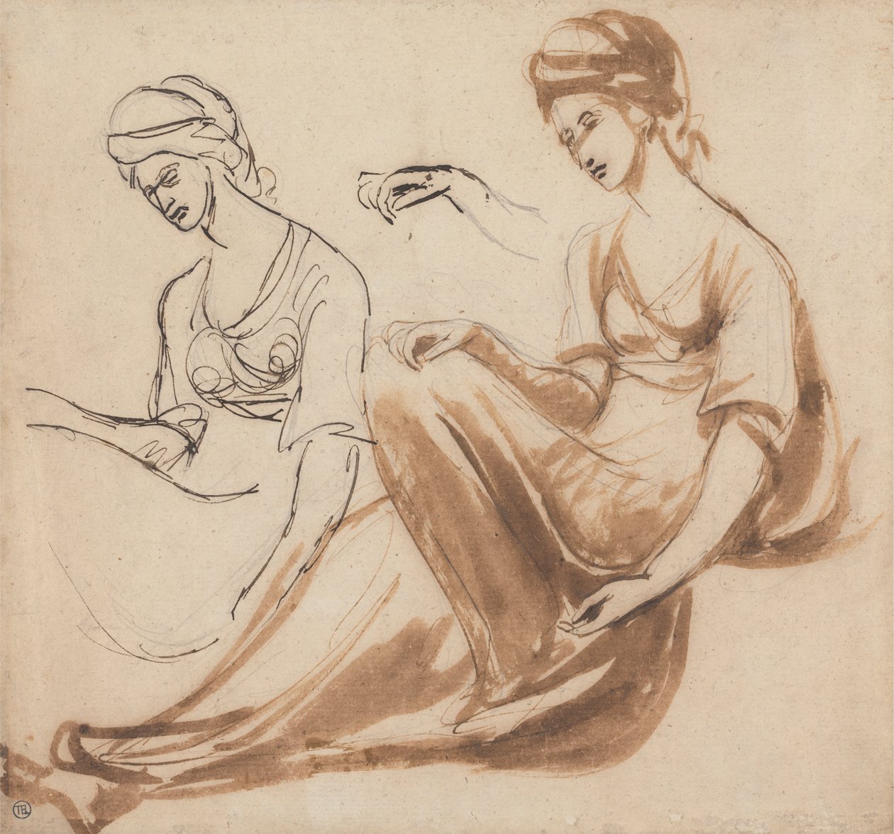 Studia siedzącej kobiety autorstwa George Romney
