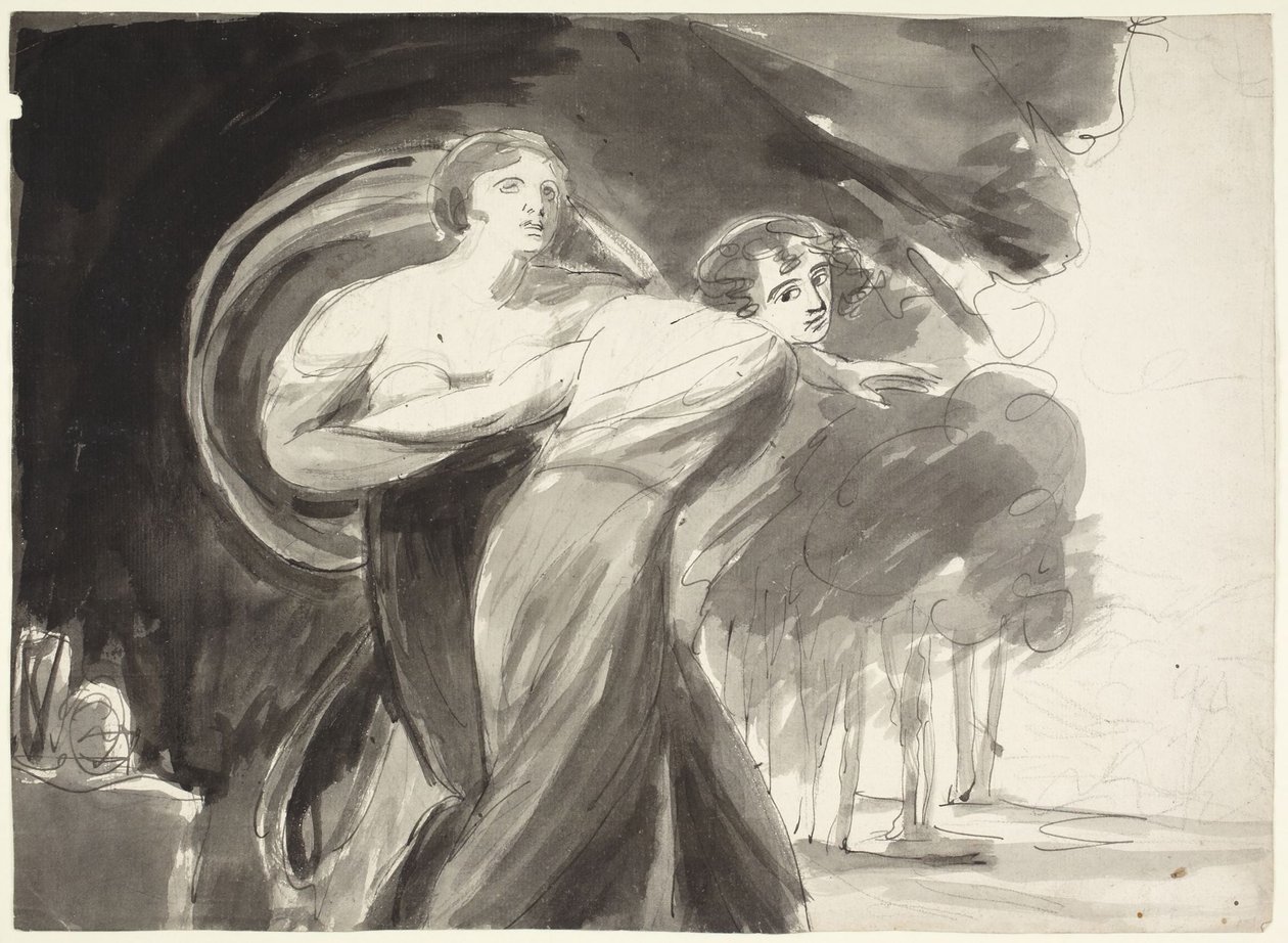 Studium radości i melancholii autorstwa George Romney