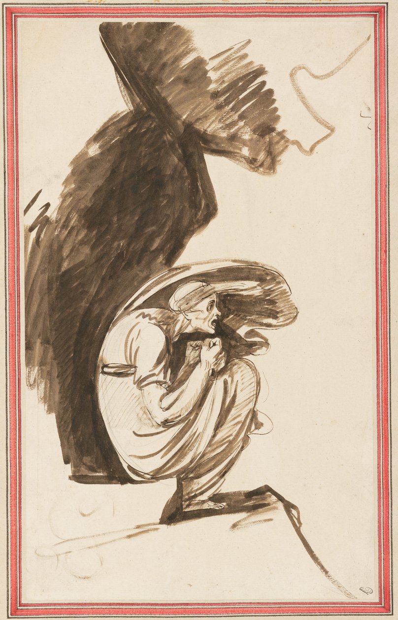 Studium do obrazu „Czarownica z Laponii” autorstwa George Romney