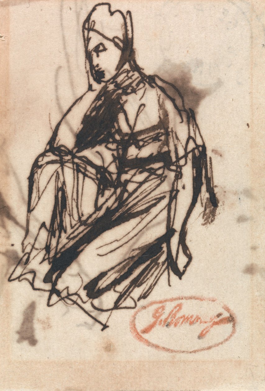 Studium do portretu kobiety autorstwa George Romney