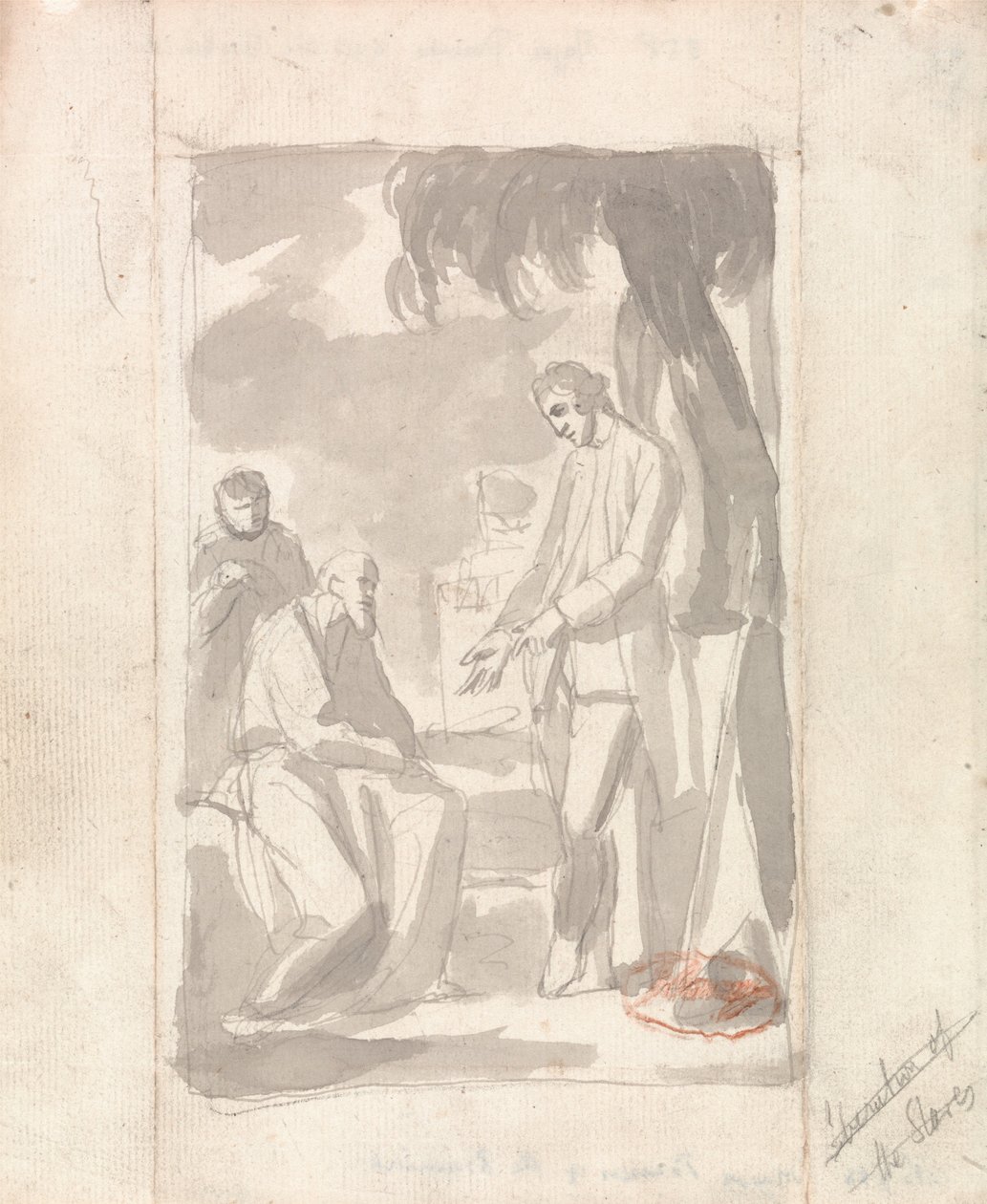 Studium do portretu majora Thomasa Pearsona i bramina autorstwa George Romney