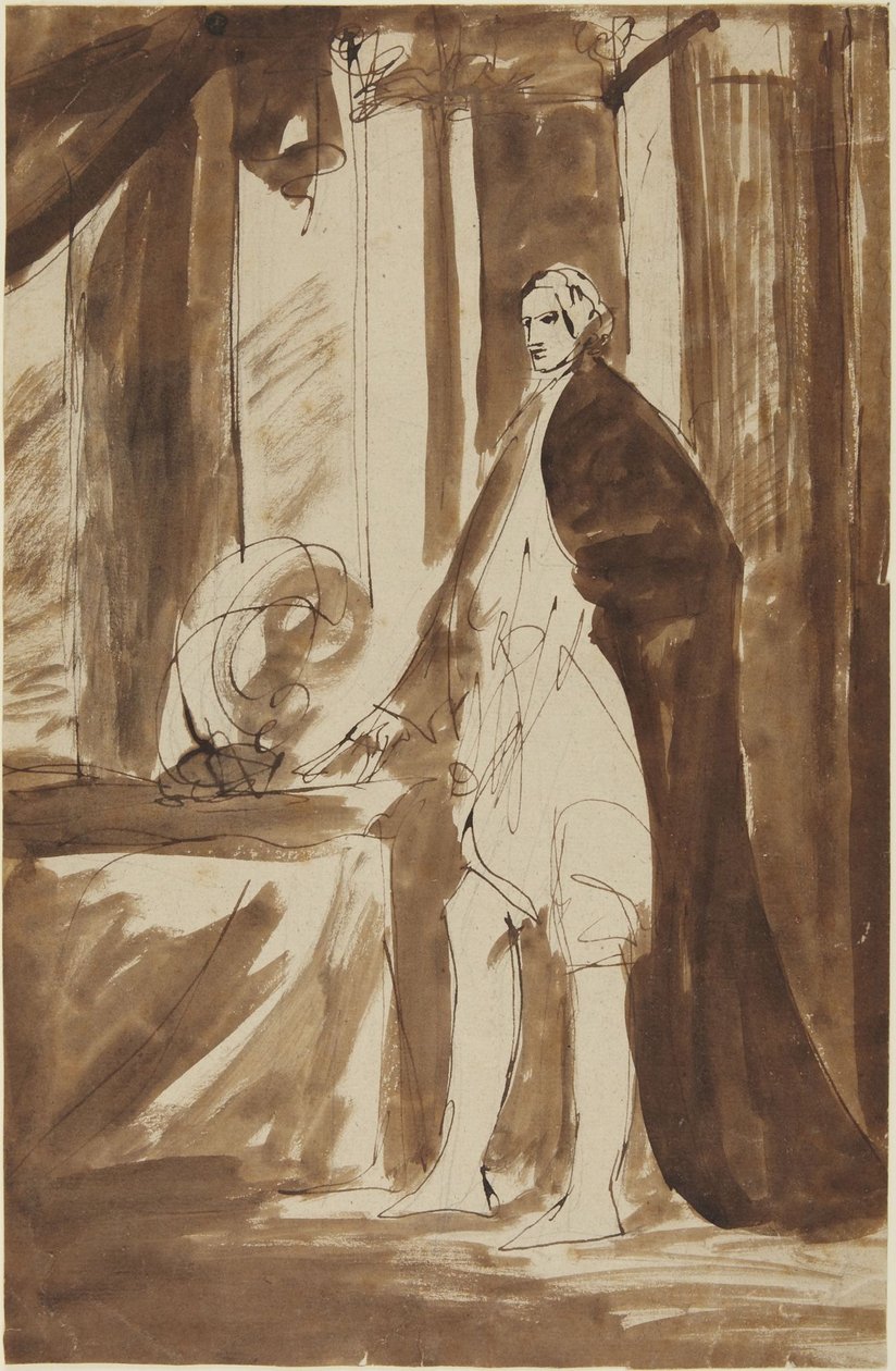 Szkic do portretu mężczyzny autorstwa George Romney