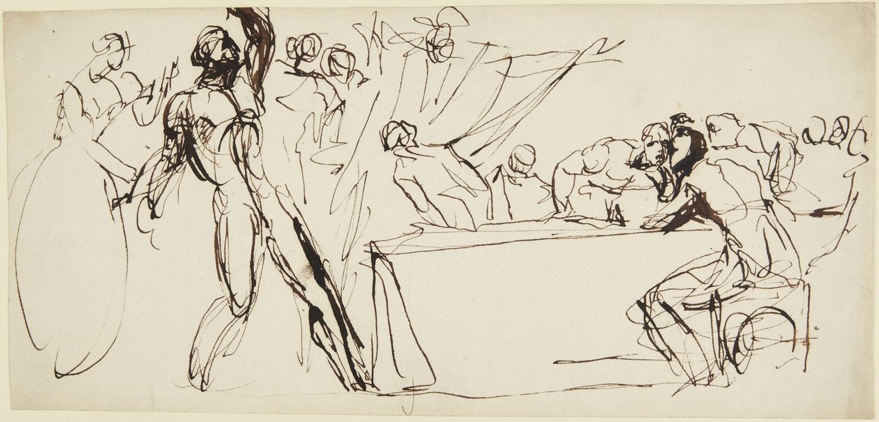 Analiza postaci ducha Banko ze sceny bankietowej w „Makbecie” autorstwa George Romney