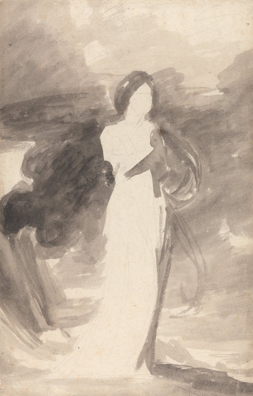 Studium stojącej damy autorstwa George Romney