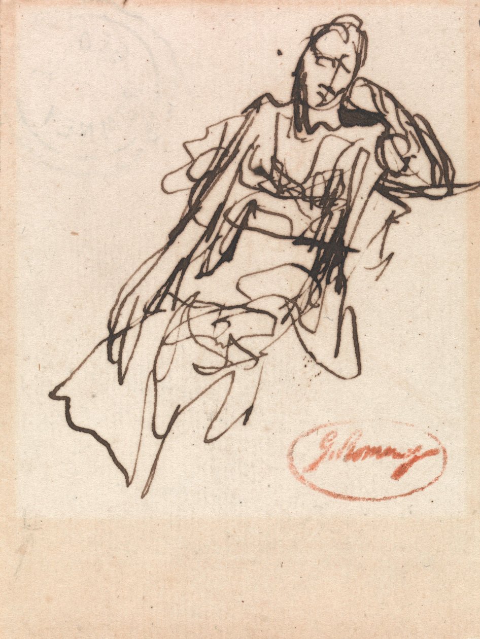 Studium siedzącej kobiety autorstwa George Romney
