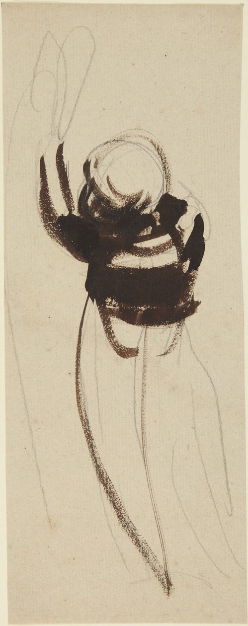 Studium dziecka wyciągającego rękę do góry autorstwa George Romney