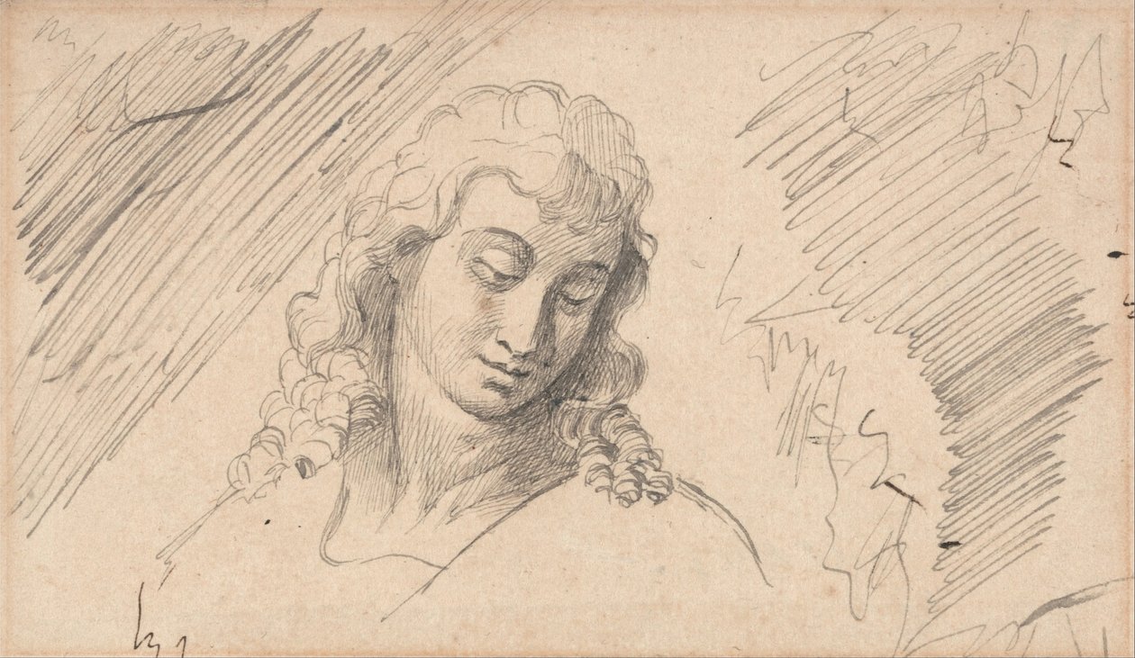 Studium głowy młodego mężczyzny autorstwa George Romney
