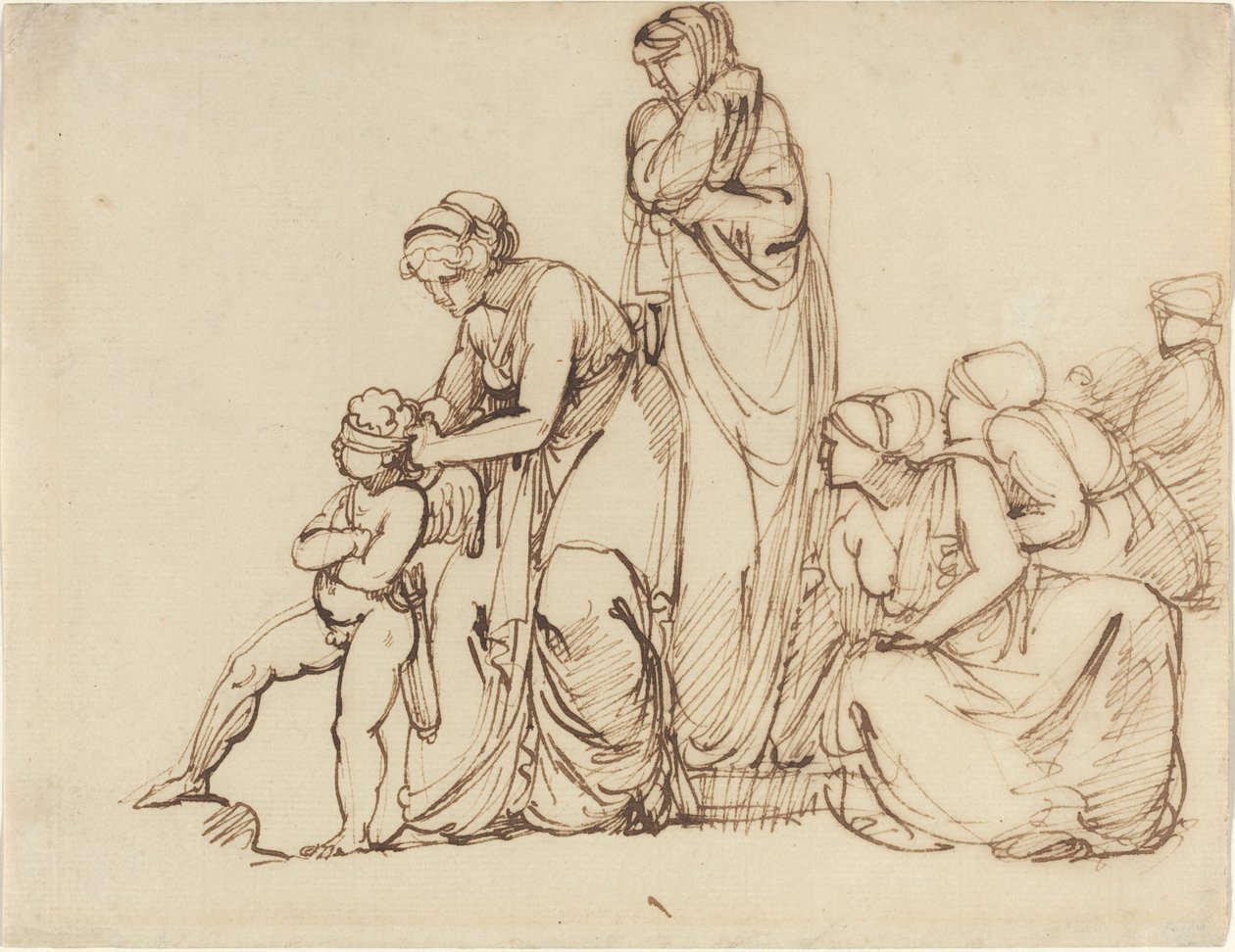 Zawiązywanie oczu Kupidyna autorstwa George Romney