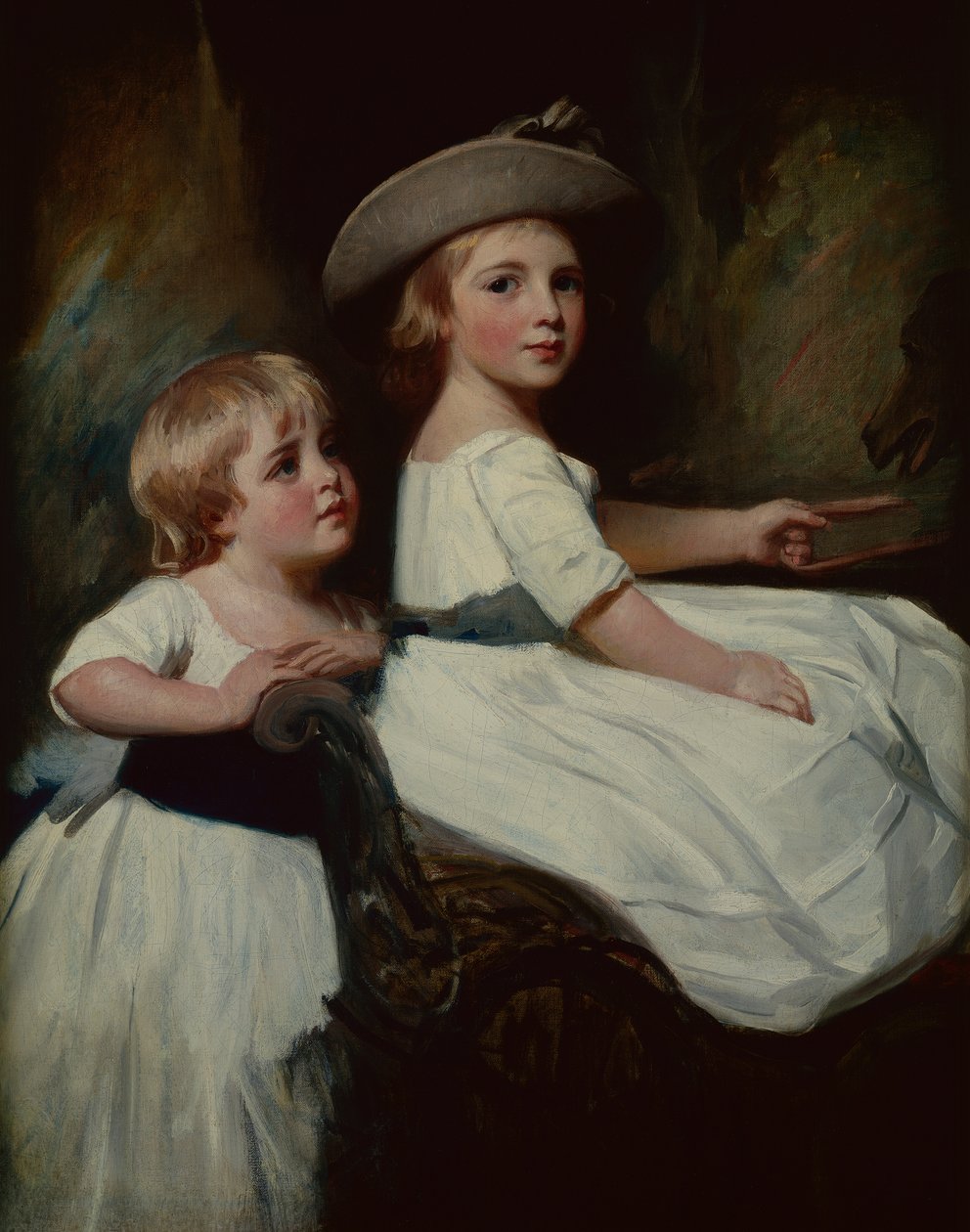 Dzieci Stanhope (olej na płótnie) autorstwa George Romney