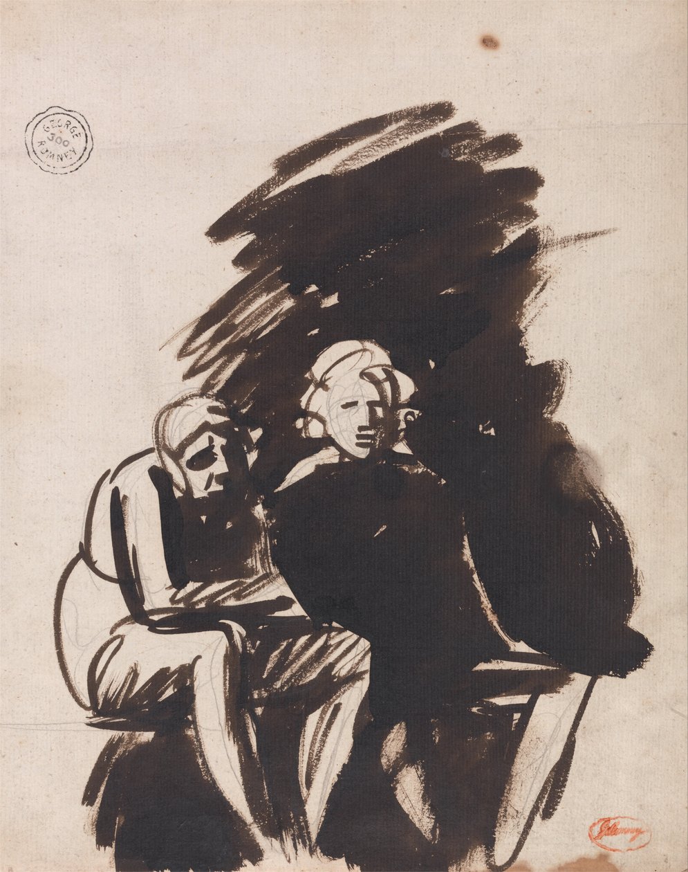 Dwaj przyjaciele autorstwa George Romney