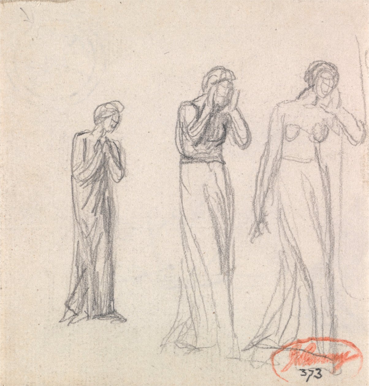 Trzy lamentujące kobiety autorstwa George Romney