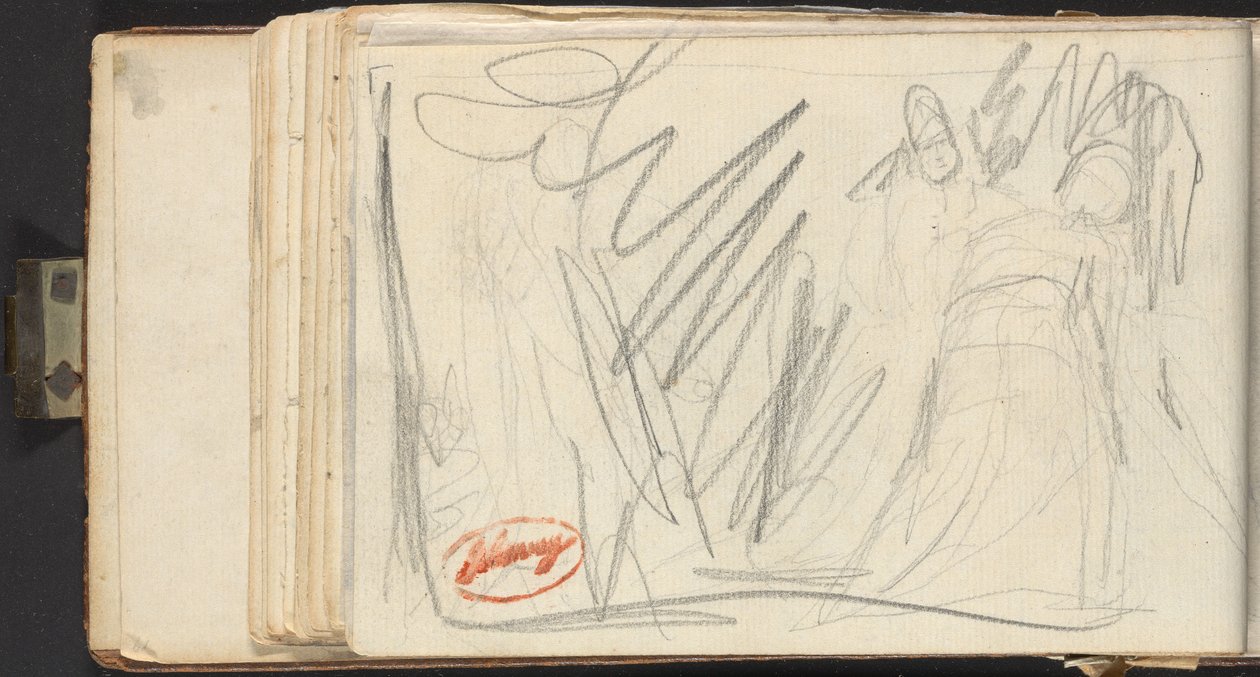 Dwie postacie w powiewających szatach autorstwa George Romney
