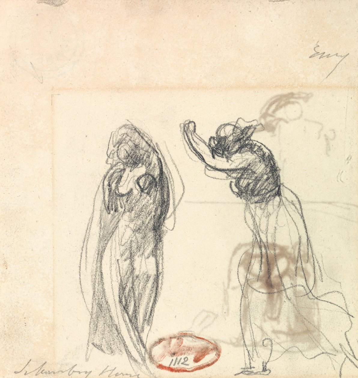 Dwa szkice postaci kobiecej autorstwa George Romney