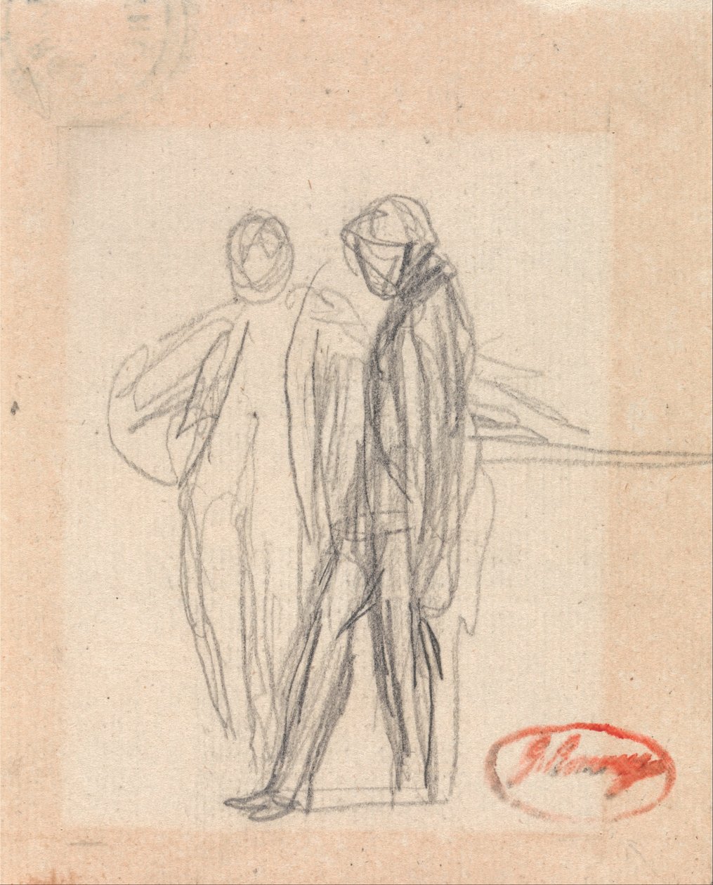 Dwie stojące postacie autorstwa George Romney