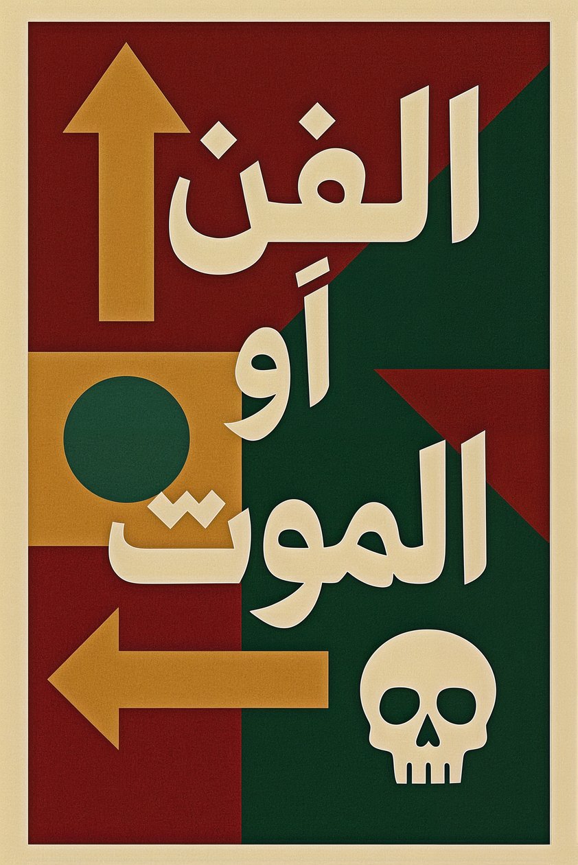 Art or Die - Arabic, 2024 (akryl na płótnie) autorstwa George Rosaly