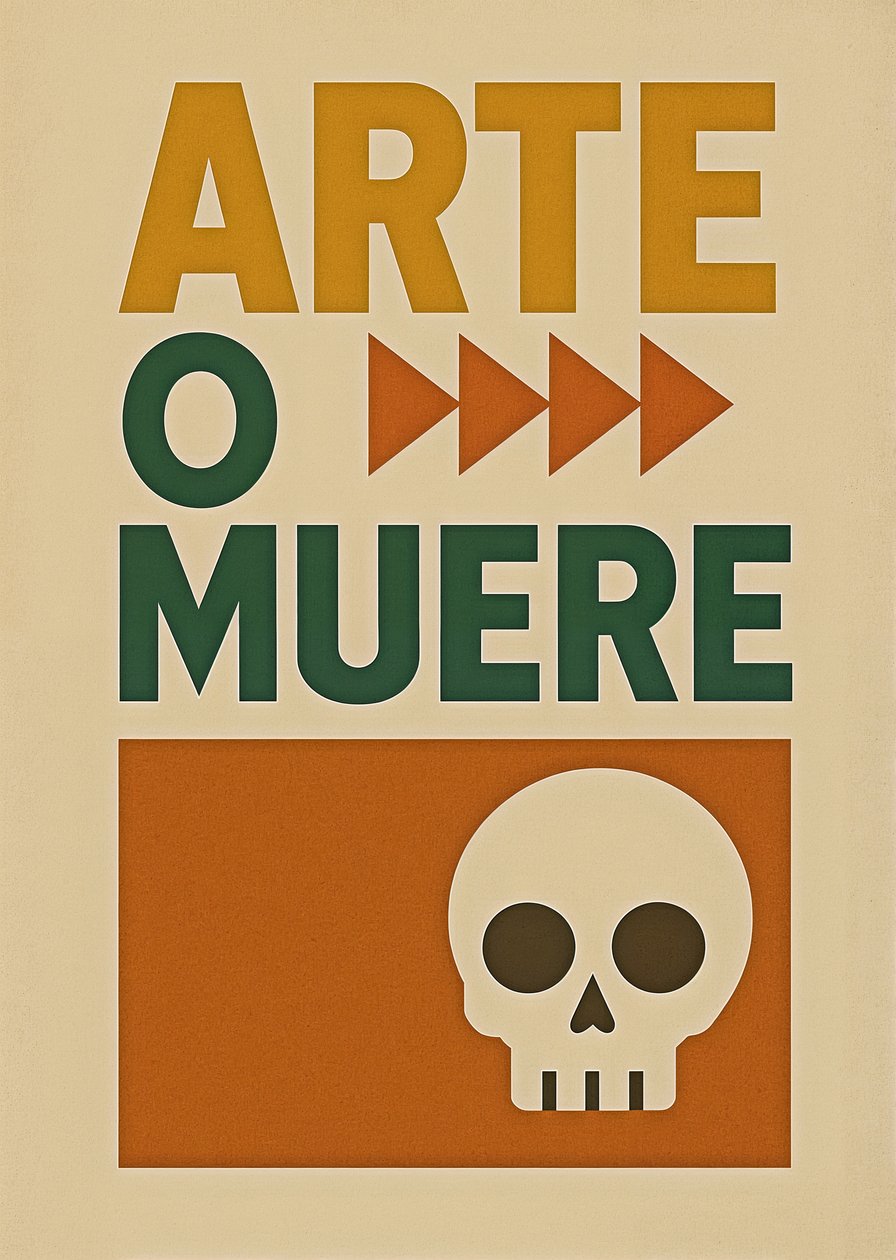 Art or Die-Spanish alt 2, 2024 (akryl na płótnie) autorstwa George Rosaly