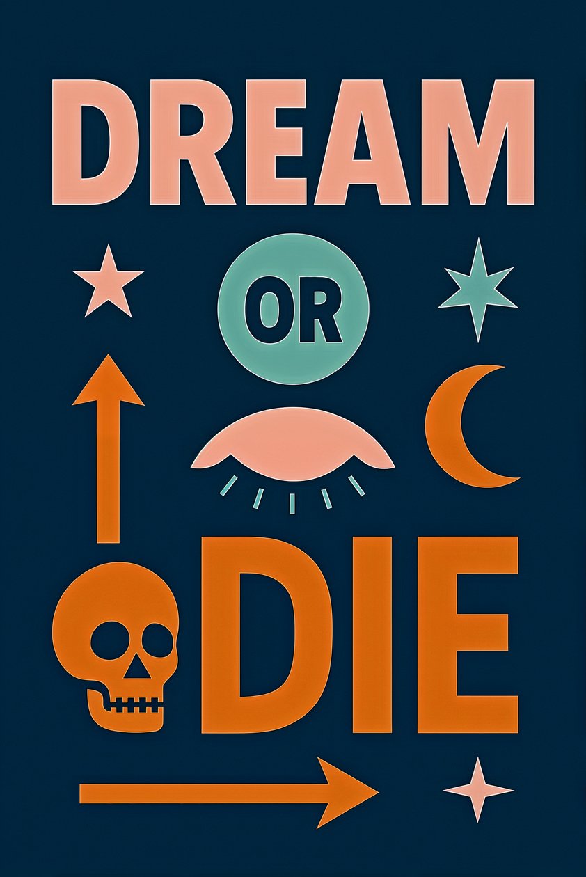 Dream or Die, 2025 (akryl na płótnie) autorstwa George Rosaly
