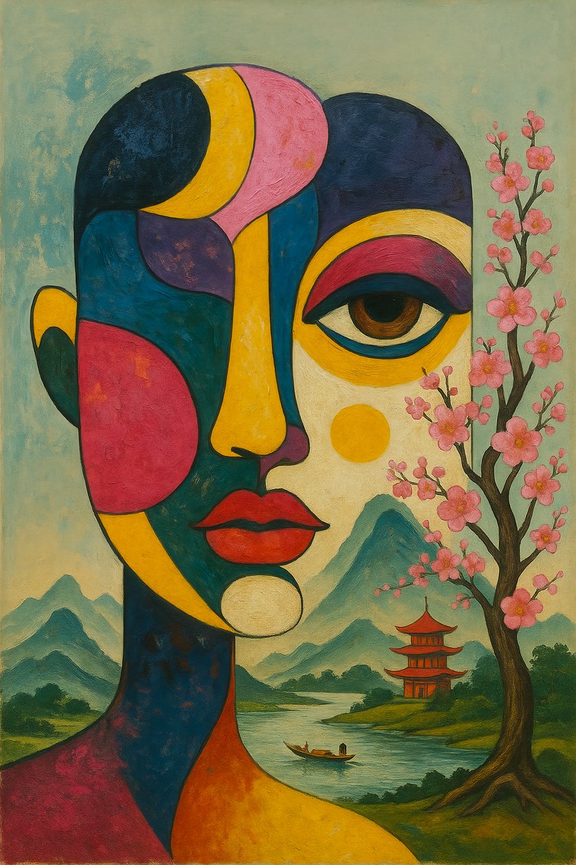 Peace in Bloom, 2025 (akryl na płótnie) autorstwa George Rosaly