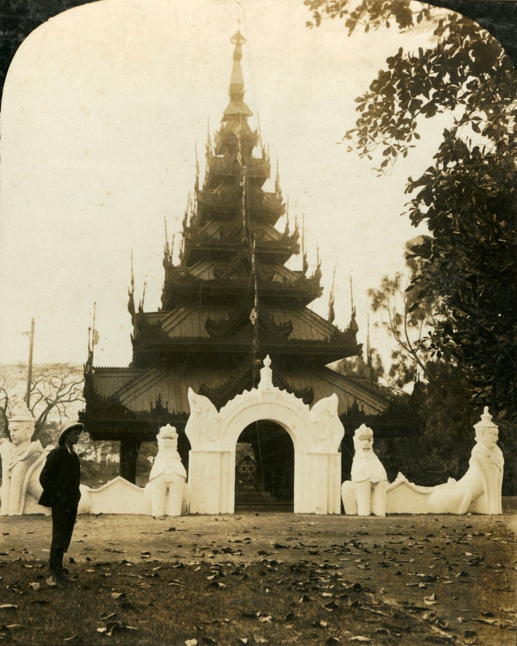 Pagoda Birmańska, Ogrody Eden, Kalkuta, ok. 1909. autorstwa George Rose