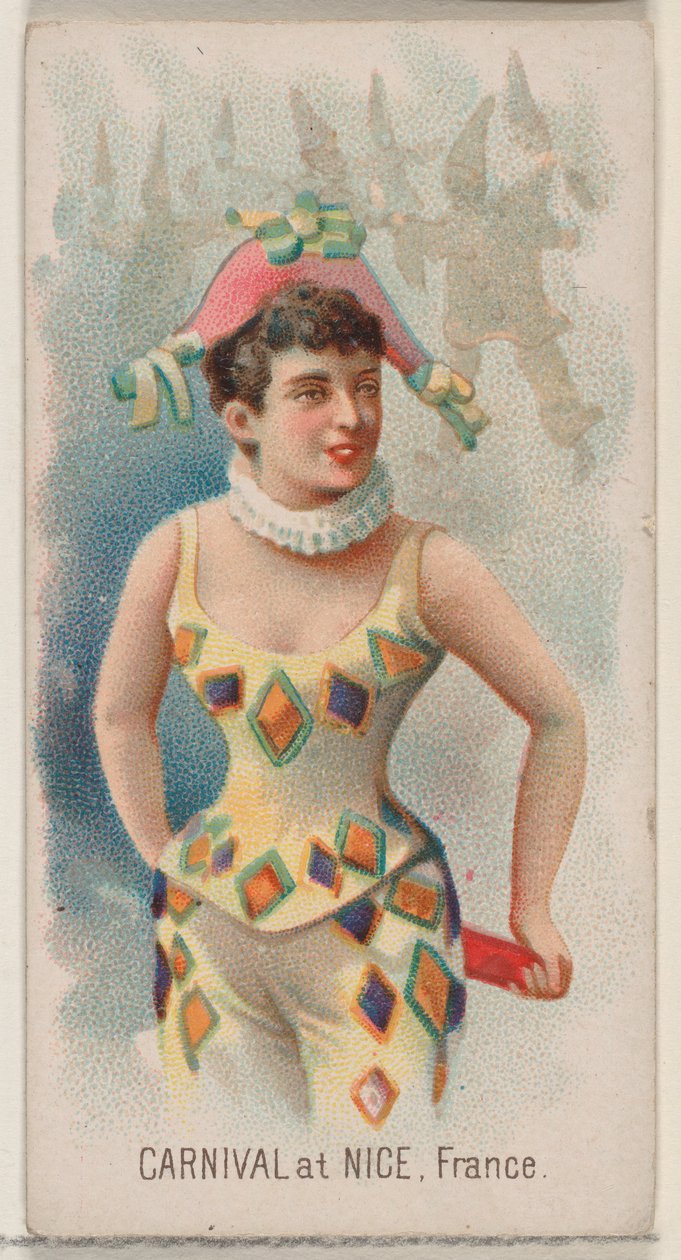 Karnawał w Nicei, Francja, z serii Holidays N80 dla papierosów marki Duke, 1890., 1890. autorstwa George S. Harris and Sons