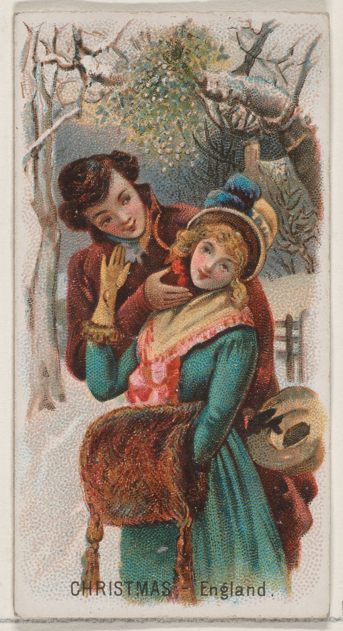 Boże Narodzenie, Anglia, z serii Holidays N80 dla papierosów marki Duke, 1890., 1890. autorstwa George S. Harris and Sons
