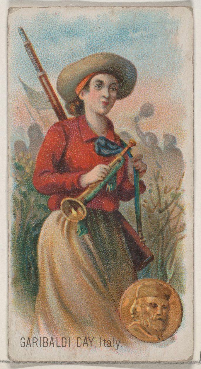 Garibaldi Day, Włochy, z serii Holidays N80 dla papierosów marki Duke, 1890., 1890. autorstwa George S. Harris and Sons